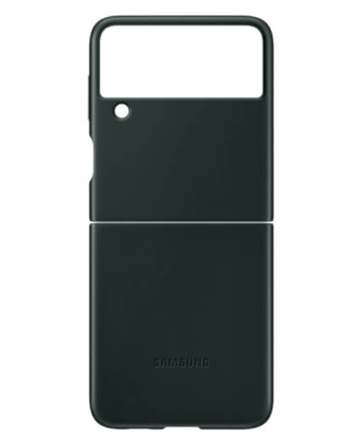 Оригинален Кожен Калъф за Samsung Z Flip 3, Leather Case EF-VF711LGE, Зелен (6)
