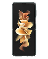 Оригинален Кожен Калъф за Samsung Z Flip 3, Leather Case EF-VF711LGE, Зелен (5)