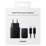 Оригинално Зарядно Samsung 45W 220v Super Fast Charger и USB-C Кабел 1.8m EP-T4510XBEGEU, Черен (5)