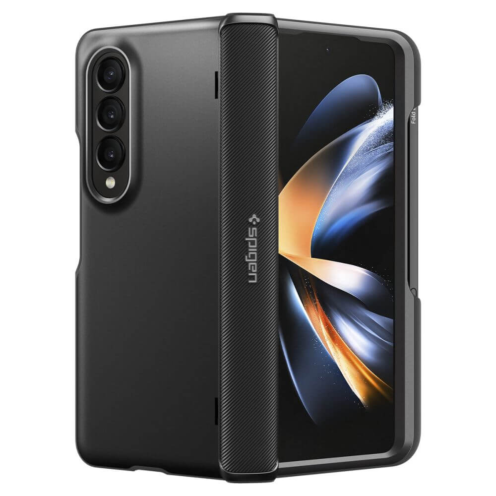 Калъф с S Pen Поставка за Samsung Z Fold 4, Spigen Slim Armor Pro Case, Черен (6)