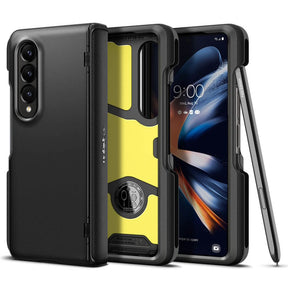 Калъф с S Pen Поставка за Samsung Z Fold 4, Spigen Slim Armor Pro Case, Черен
