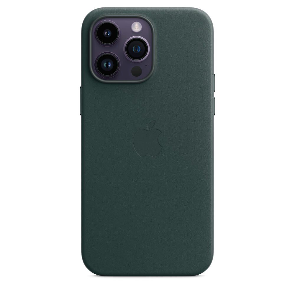Оригинален Кожен Калъф за iPhone 14 Pro Max, Leather Magsafe Case MPPN3ZM/A, Зелен (4)