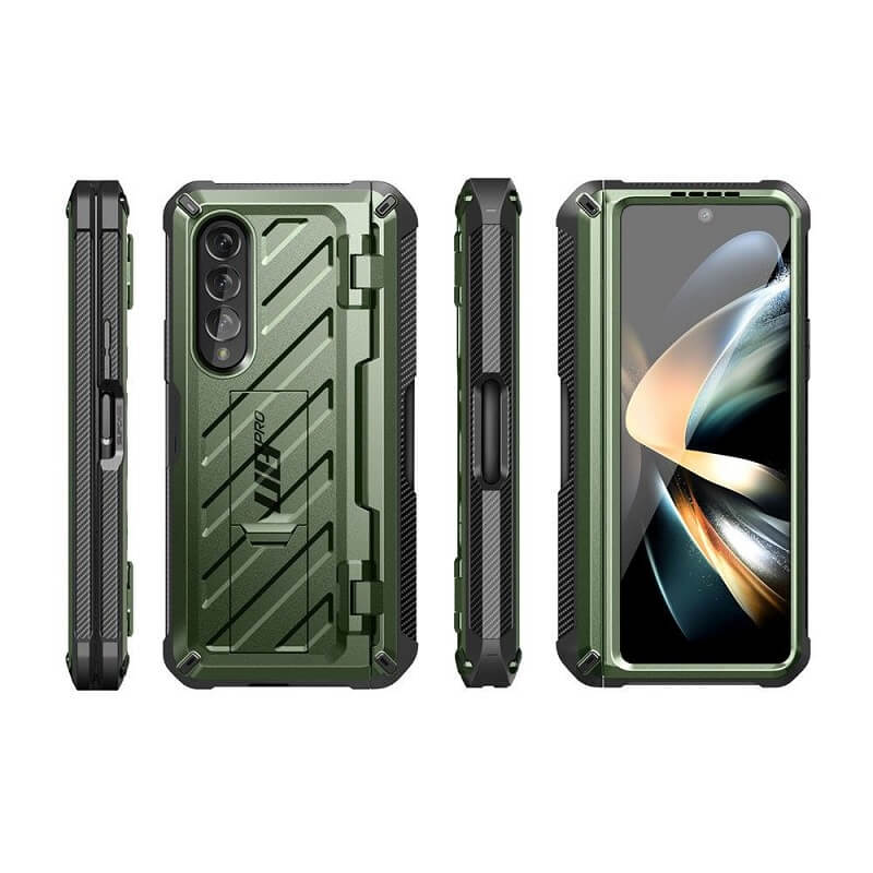 Противоударен Калъф за Samsung Z Fold 4, Supcase Unicorn Beetle Pro, Зелен (3)