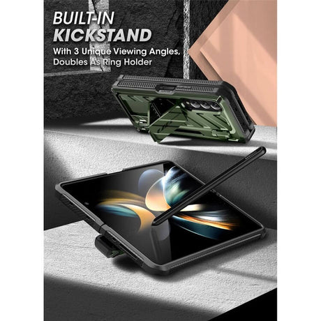 Противоударен Калъф за Samsung Z Fold 4, Supcase Unicorn Beetle Pro, Зелен (5)