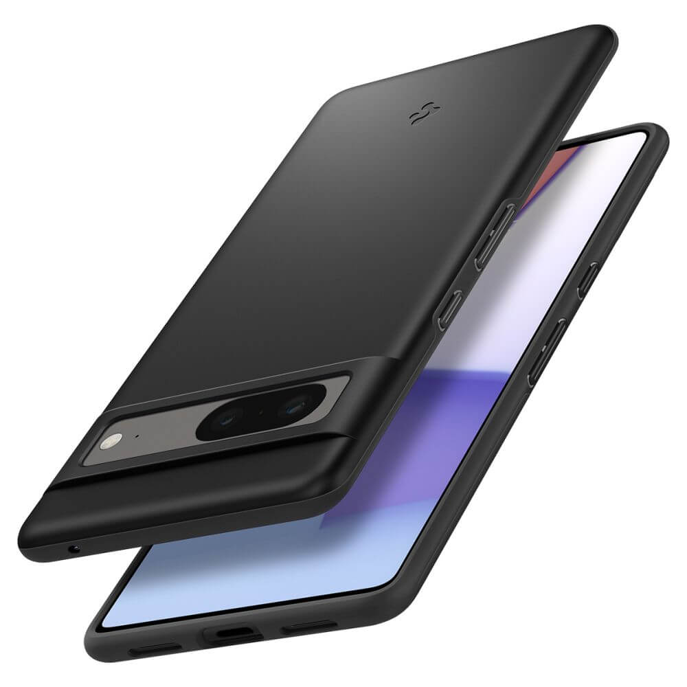 Противоударен Калъф за Google Pixel 7, Spigen Thin Fit Case, Черен (7)