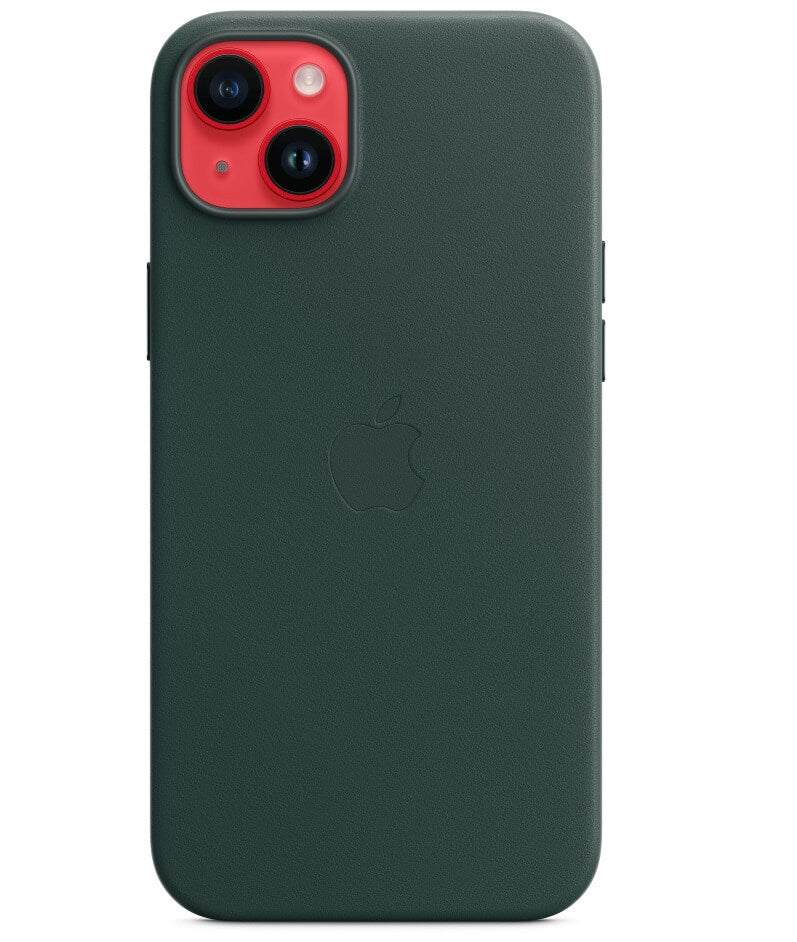 Оригинален Кожен Калъф за iPhone 14, Leather Magsafe Case MPPA3ZM/A, Зелен (4)