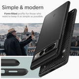 Противоударен Калъф за Google Pixel 7 Pro, Spigen Thin Fit Case, Черен (9)