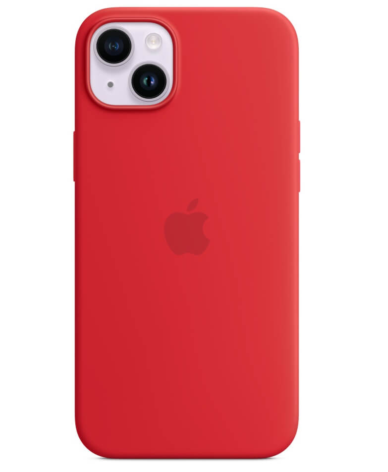 Оригинален Силиконов Калъф за iPhone 14 Plus, Silicone Magsafe Case MPT63ZM/A, Червен (5)