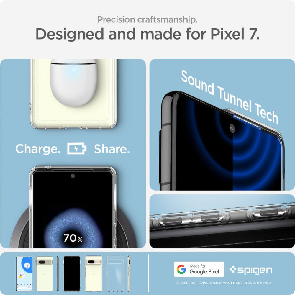 Противоударен Калъф за Google Pixel 7, Spigen Ultra Hybrid Case, Прозрачен (8)