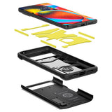 Калъф с Поставка за Google Pixel 7 Pro, Spigen Tough Armor Case, Черен (6)