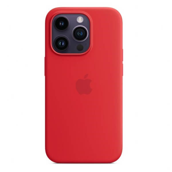 Оригинален Силиконов Калъф за iPhone 14 Pro, Silicone Magsafe Case MPTG3ZM/A, Червен (4)