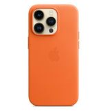 Оригинален Кожен Калъф за iPhone 14 Pro, Leather Magsafe Case MPPL3ZM/A, Оранжев