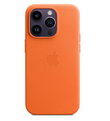Оригинален Кожен Калъф за iPhone 14 Pro, Leather Magsafe Case MPPL3ZM/A, Оранжев (6)