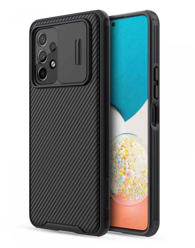 Калъф с Плъзгач за Камера за Samsung A23, Nillkin CamShield Case, Черен