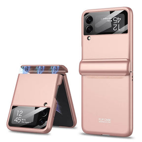 Калъф с Предпазител за Samsung Galaxy Z Flip 4, GKK Hinge LCD Case, Розов