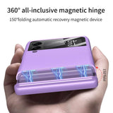 Калъф с Предпазител за Samsung Galaxy Z Flip 4, GKK Hinge LCD Case, Лилав (2)