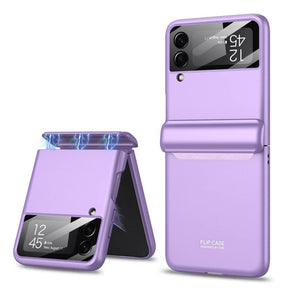 Калъф с Предпазител за Samsung Galaxy Z Flip 4, GKK Hinge LCD Case, Лилав