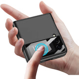 Калъф с Предпазител за Samsung Galaxy Z Flip 4, GKK Hinge LCD Case, Черен (2)