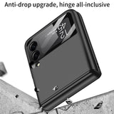 Калъф с Предпазител за Samsung Galaxy Z Flip 4, GKK Hinge LCD Case, Черен (3)