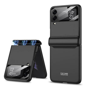 Калъф с Предпазител за Samsung Galaxy Z Flip 4, GKK Hinge LCD Case, Черен