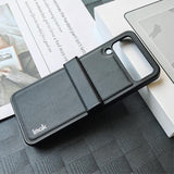 Калъф с Предпазител за Samsung Galaxy Z Flip 4, Imak Carbon Case, Черен (4)