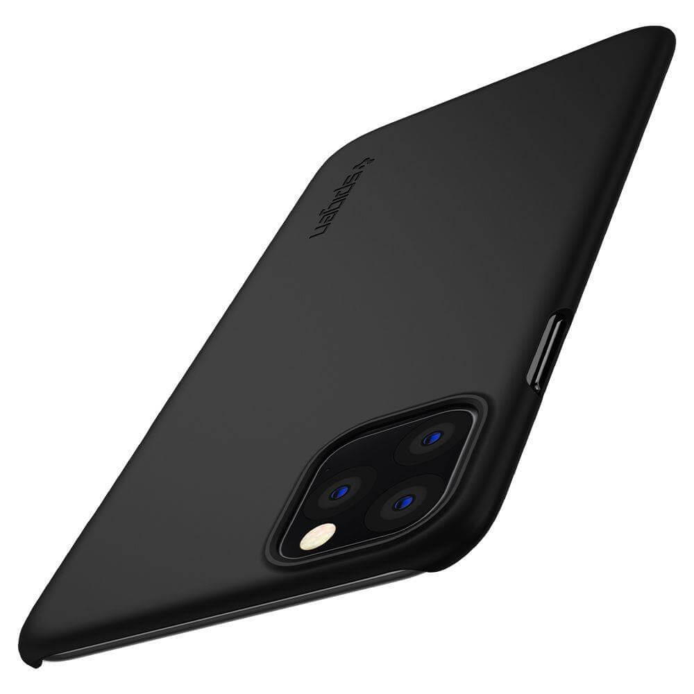 Тънък Твърд Калъф за iPhone 11, Spigen Thin Fit Case, Черен (3)