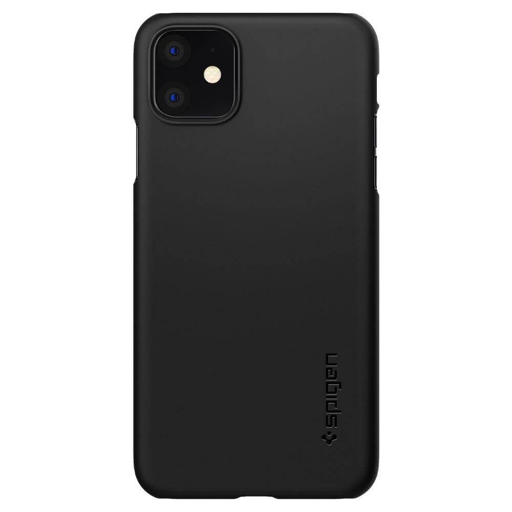Тънък Твърд Калъф за iPhone 11, Spigen Thin Fit Case, Черен (2)