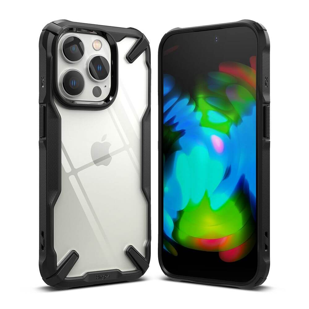 Противоударен Калъф за iPhone 14 Pro Max, Ringke Fusion X Case, Черен (3)