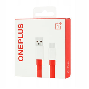 Оригинален USB-C Flat Кабел, Oneplus Warp Dash 1m, Червен