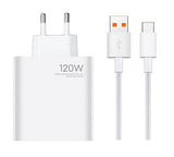 Оригинално Зарядно с Кабел, Xiaomi 120W Charging Combo USB-A BHR9462EU, Бял (2)
