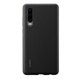 Оригинален Калъф за Huawei P30, PU Carbon Case, Черен