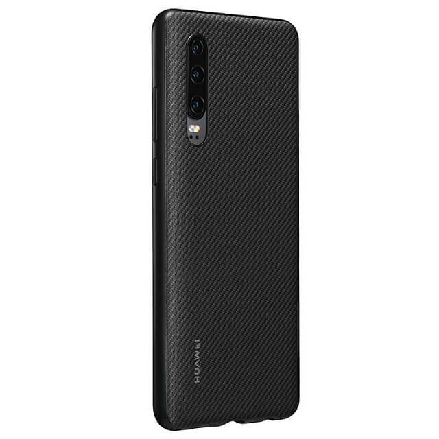 Оригинален Калъф за Huawei P30, PU Carbon Case, Черен (3)