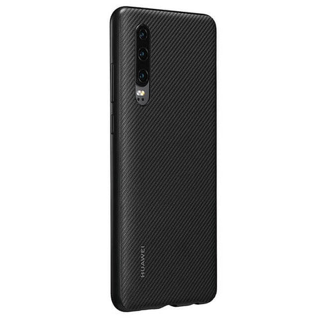Оригинален Калъф за Huawei P30, PU Carbon Case, Черен (3)