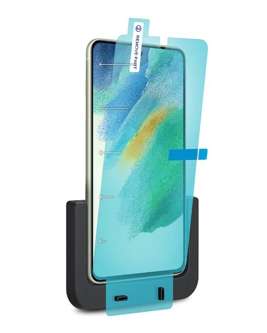 Оригинален Протектор за Samsung S21 FE, Folio Glass EF-UG990CTE, Прозрачен (2)