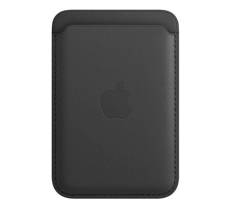 Оригинален Magsafe Калъф за Карти за iPhone, Apple Leather Wallet, Черен