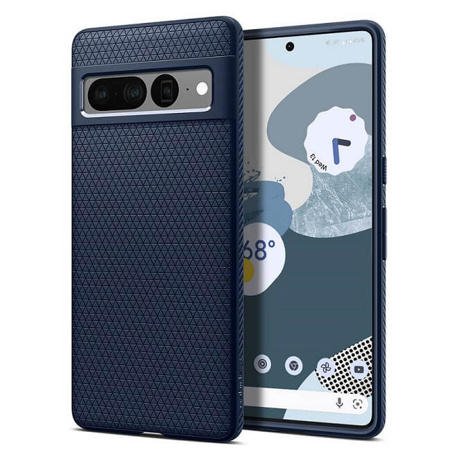 Противоударен Калъф за Google Pixel 7 Pro, Spigen Liquid Air Case, Син