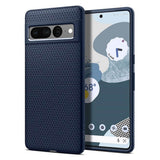 Противоударен Калъф за Google Pixel 7 Pro, Spigen Liquid Air Case, Син