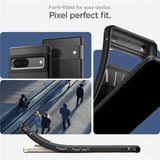 Противоударен Калъф за Google Pixel 7, Spigen Rugged Armor Case, Черен (6)