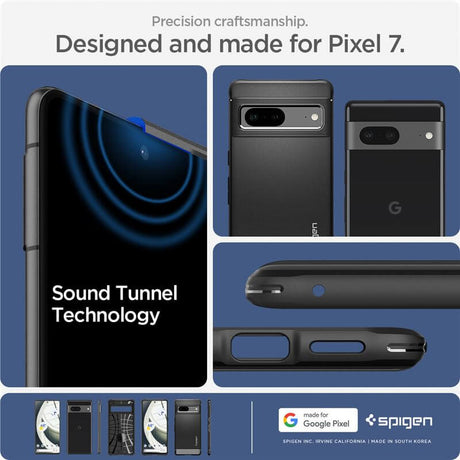 Противоударен Калъф за Google Pixel 7, Spigen Rugged Armor Case, Черен (8)