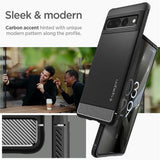 Противоударен Калъф за Google Pixel 7 Pro, Spigen Rugged Armor Case, Черен (6)