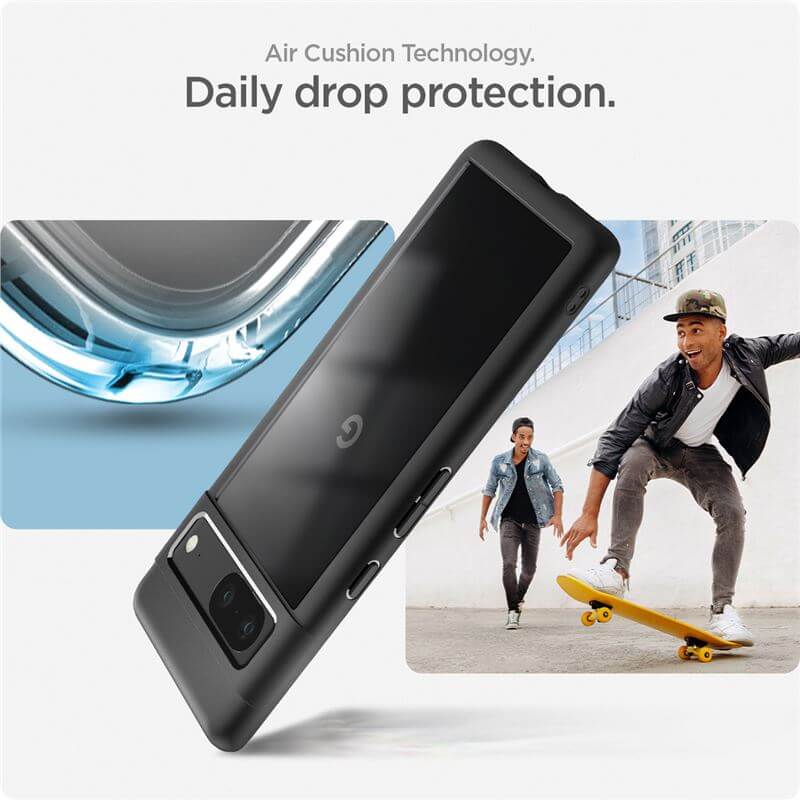 Противоударен Калъф за Google Pixel 7, Spigen Ultra Hybrid Case, Черен (8)