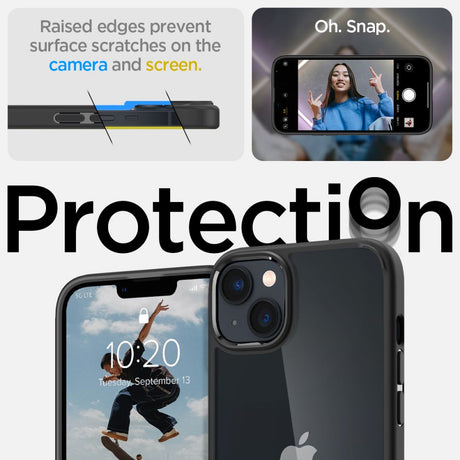Противоударен Калъф за iPhone 14, Spigen Ultra Hybrid Case, Черен (7)
