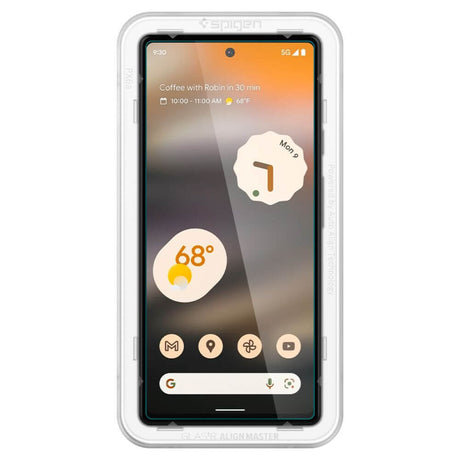 Стъклен Протектор за Google Pixel 6A, Spigen EZ Fit Glass 2бр., Прозрачен (4)