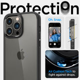 Противоударен Калъф за iPhone 14 Pro Max, Spigen Ultra Hybrid Case, Черен (9)
