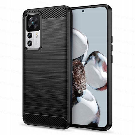 Защитен Калъф за Xiaomi 12T/ Pro, Tech-Protect Premium Carbon Case, Черен