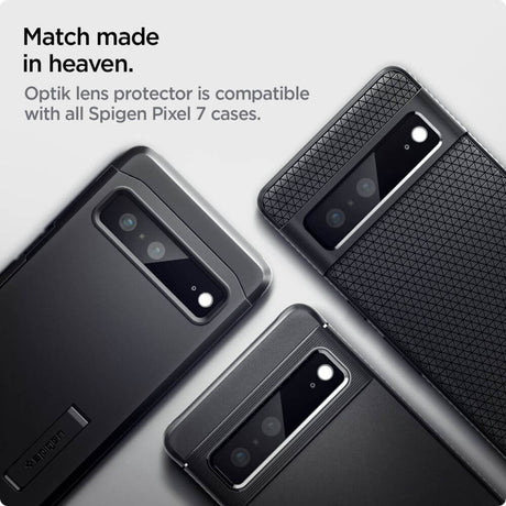Стъклен Протектор за Камерата на Google Pixel 7, Spigen Optic Cam Glass 2бр., Черен (8)