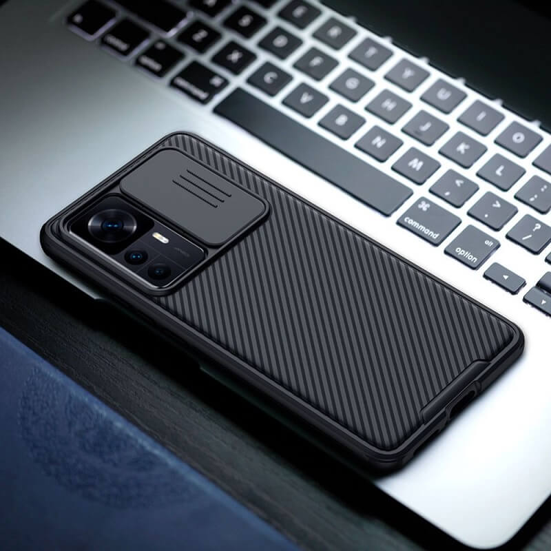 Калъф с Плъзгач за Камера за Xiaomi 12T/ Pro, Nillkin CamShield Case, Черен (5)