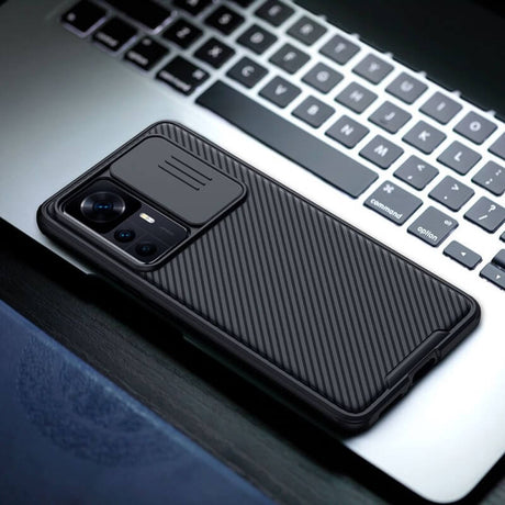 Калъф с Плъзгач за Камера за Xiaomi 12T/ Pro, Nillkin CamShield Case, Черен (5)