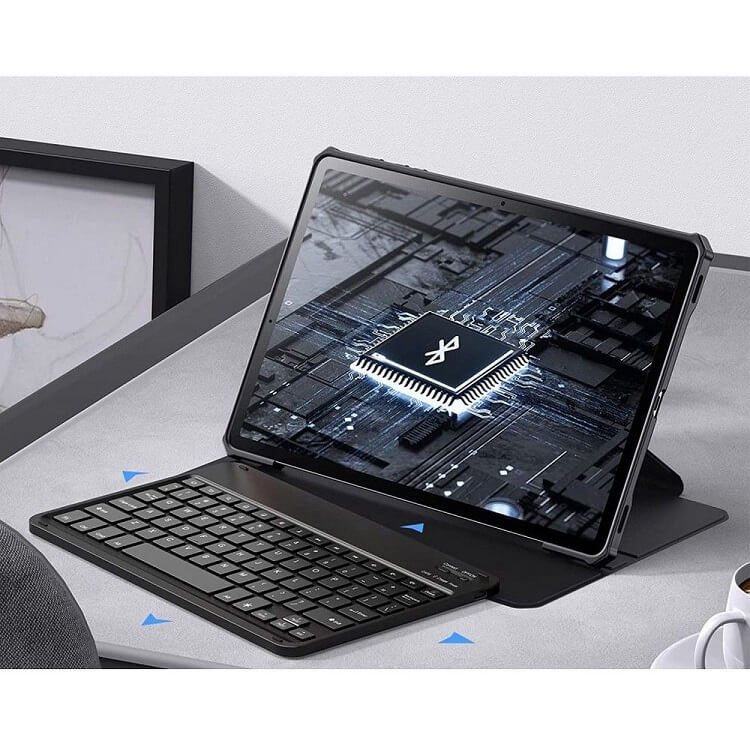 Калъф с Клавиатура за Samsung Tab S8 Plus/ S7 Plus/ S7 FE, Infiland Keyboard Case, Черен (4)