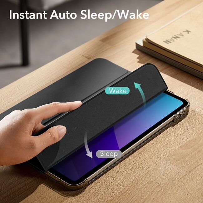 Калъф за iPad 11th 2025/ 10th 2022, ESR Ascent TriFold Case, Черен (6)